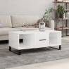 Coffee Table High Gloss White 102x50x40 cm Engineered Wood Colour high gloss white Quantity in Package 1 