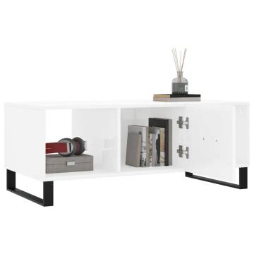 High Gloss White Coffee Table - Elegant & Durable Design