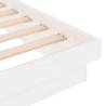 White Solid Wood Pine Bed Frame 200x200 cm | Hipomarket