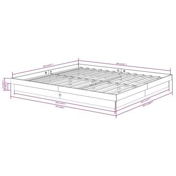 White Solid Wood Pine Bed Frame 200x200 cm | Hipomarket