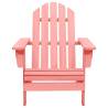 Garden Adirondack Chair - Solid Fir Wood Pink - Hipomarket