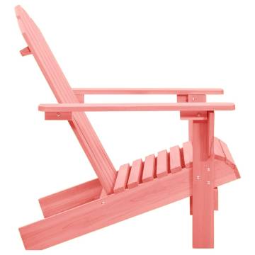 Garden Adirondack Chair - Solid Fir Wood Pink - Hipomarket