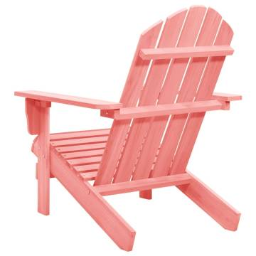 Garden Adirondack Chair - Solid Fir Wood Pink - Hipomarket