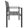 2-Seater Grey Poly Rattan Garden Bench - Durable & Stylish