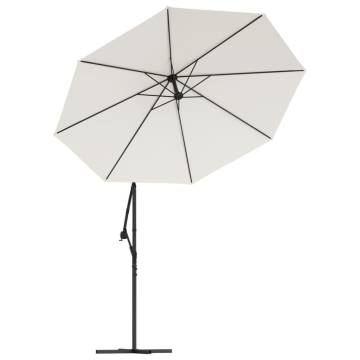 Hanging Parasol with LED Lighting | 300 cm Sand - HipoMarket