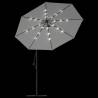 Hanging Parasol with LED Lighting | 300 cm Sand - HipoMarket