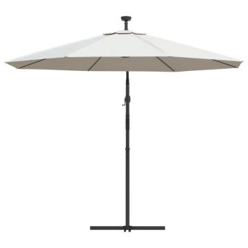 Hanging Parasol with LED Lighting | 300 cm Sand - HipoMarket