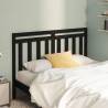 Bed Headboard Black 126x4x100 cm Solid Wood Pine Colour black Size 126 x 100 cm Quantity in Package 1 