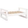 Stylish White Dog Bed | Solid Pine Wood | 65.5x50.5 cm