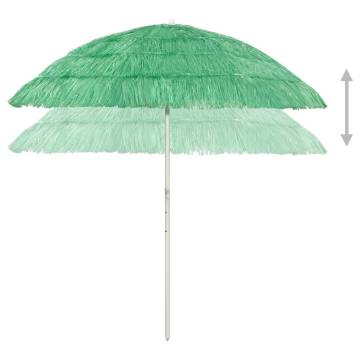 Hawaii Beach Umbrella Green 240 cm - UV Protective & Adjustable