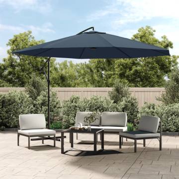 Cantilever Umbrella 3.5m Blue - UV Protection & Stability