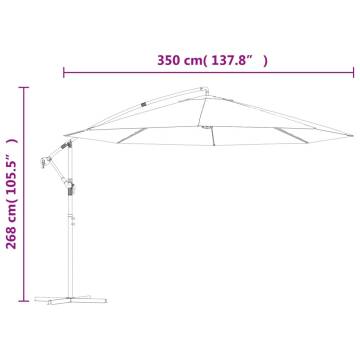 Cantilever Umbrella 3.5m Blue - UV Protection & Stability