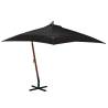 Hanging Parasol with Pole Black 3x3 m Solid Fir Wood Colour black Size 3 x 3 m Quantity in Package 1 