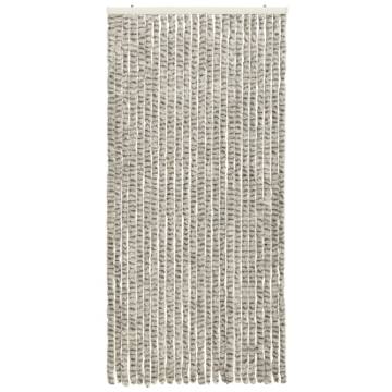 Insect Curtain Light & Dark Grey 100x220 cm | Chenille Design