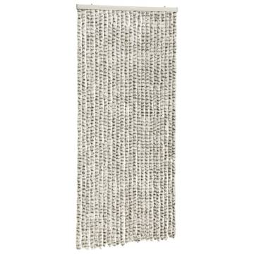 Insect Curtain Light & Dark Grey 100x220 cm | Chenille Design