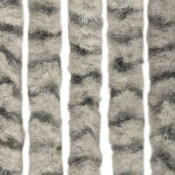 Insect Curtain Light & Dark Grey 100x220 cm | Chenille Design