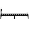 Black Solid Wood Pine Bed Frame 90x200 cm - Stylish & Sturdy