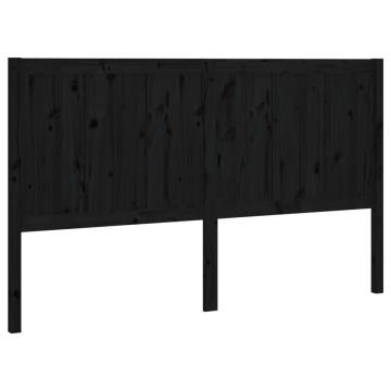 Black Bed Headboard - Solid Pine Wood | 205.5x4x100 cm