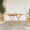 Folding Garden Table Ø 110x75 cm Solid Wood Teak Quantity in Package 1 Shape round 