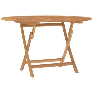 Folding Garden Table Ø 110x75 cm - Solid Teak Wood