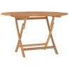 Folding Garden Table Ø 110x75 cm - Solid Teak Wood