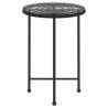 Dining Table Black Ø55 cm - Stylish Glass & Steel Design