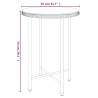 Dining Table Black Ø55 cm - Stylish Glass & Steel Design