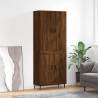 Highboard Brown Oak 69.5x34x180 cm Engineered Wood Colour brown oak Quantity in Package 1 Model 2 wood doors 