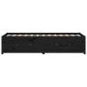 Day Bed Black 75x190 cm | Solid Pine Wood Small Single