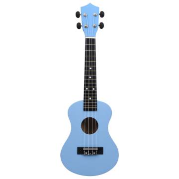 Soprano Ukulele Set for Kids - Baby Blue 23" | HipoMarket