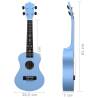 Soprano Ukulele Set for Kids - Baby Blue 23" | HipoMarket