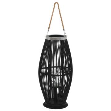 Hanging Candle Lantern Holder - Bamboo Black 60 cm