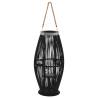 Hanging Candle Lantern Holder Bamboo Black 60 cm Quantity in Package 1 Height 60 cm 