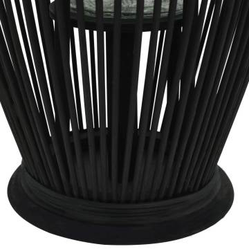 Hanging Candle Lantern Holder - Bamboo Black 60 cm