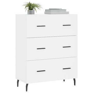 Stylish White Sideboard - 69.5x34x90 cm Engineered Wood