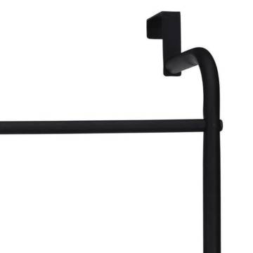 Bathroom Solutions Black Hanging Door Towel Rack | Stylish & Durable