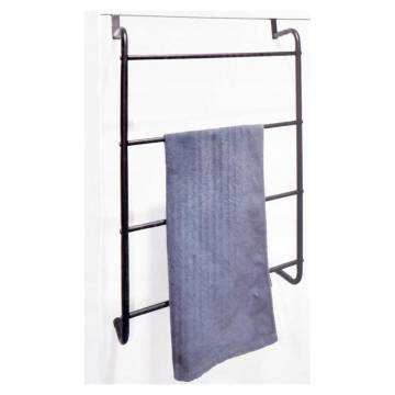 Bathroom Solutions Black Hanging Door Towel Rack | Stylish & Durable