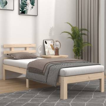 Solid Wood Bed Frame 90x200 cm | Modern & Sturdy Design