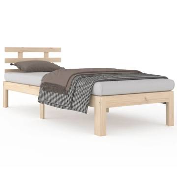 Solid Wood Bed Frame 90x200 cm | Modern & Sturdy Design