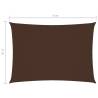 Sunshade Sail Rectangular 2x4m - Brown Oxford Fabric