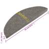 Self-Adhesive Stair Mats - 10 pcs Grey 65x22.5 cm