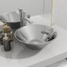 Wash Basin 42x14 cm Ceramic Silver Colour silver 