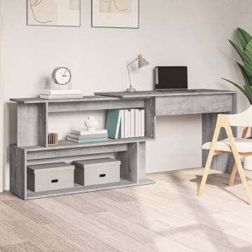 Corner Desk Grey Sonoma - Stylish & Functional (200x50x76 cm)