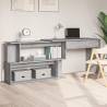 Corner Desk Grey Sonoma 200x50x76 cm Engineered Wood Colour grey sonoma 