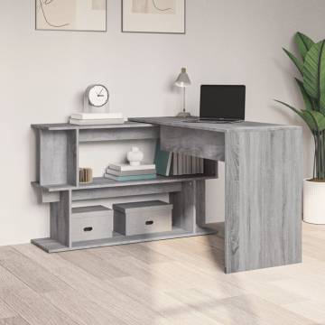 Corner Desk Grey Sonoma - Stylish & Functional (200x50x76 cm)