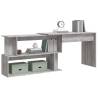 Corner Desk Grey Sonoma - Stylish & Functional (200x50x76 cm)