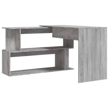 Corner Desk Grey Sonoma - Stylish & Functional (200x50x76 cm)