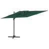 Double Top Cantilever Umbrella Green 300x300 cm | HipoMarket