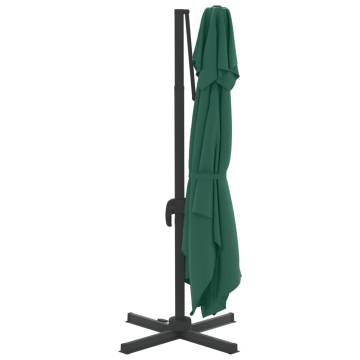 Double Top Cantilever Umbrella Green 300x300 cm | HipoMarket