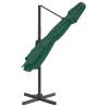 Double Top Cantilever Umbrella Green 300x300 cm | HipoMarket